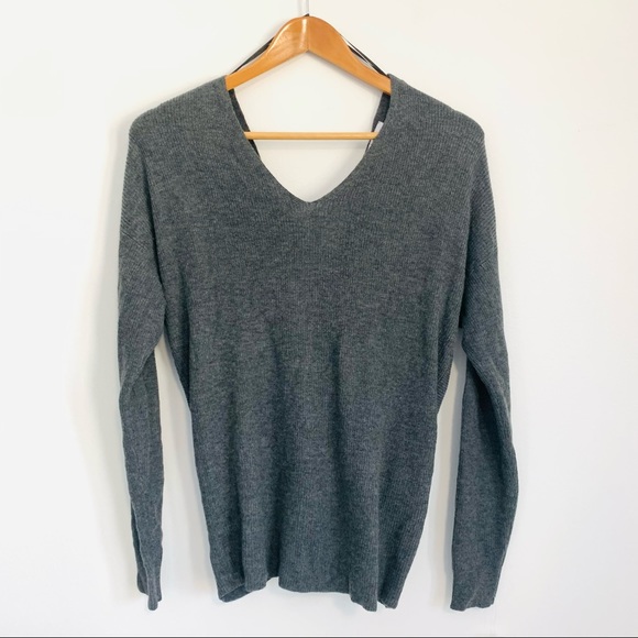 Bar III Twist 2 Way Sweater Gray - Picture 6 of 6